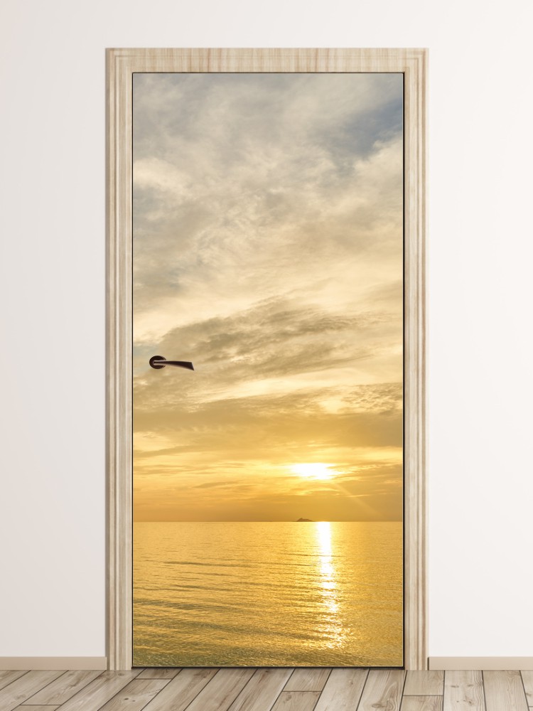 Wallpaper For Doors For Sunset Doors By The Sea Fp 6198