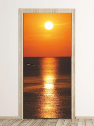 Wallpaper For Doors For Doors Sunset Over The Ocean Fp 6225