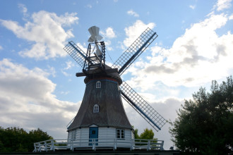 Wallpaper white and blue windmill fp 5654