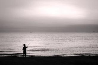 Wallpaper Children With A Fishing Rod Fp 4272