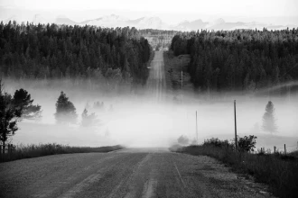 Wallpaper Misty Road In The Mountains Fp 4388
