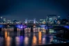 Wallpaper A Bridge Illuminated With Coloured Light Fp 4618