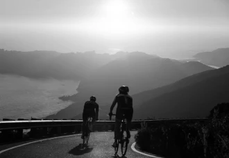 Wallpaper Cyclists On Mountain Road Fp 4795