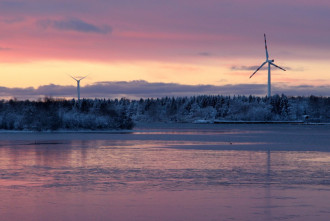 Wallpaper Windmills In Winter Season Fp 4013