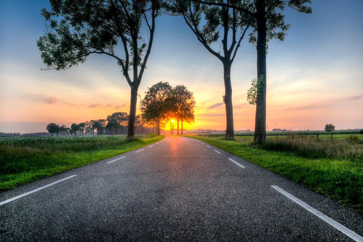 Wallpaper Sunset On Rural Road Fp 5599 - Wallyboards online store