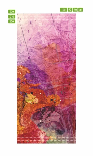 Photo Wallpaper Door Sticker Colourful Abstraction Fp 6300