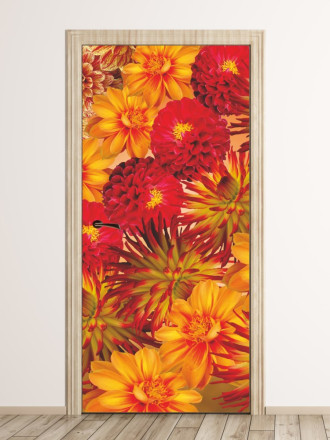 Wallpaper Door Sticker Flowers Fp 6310