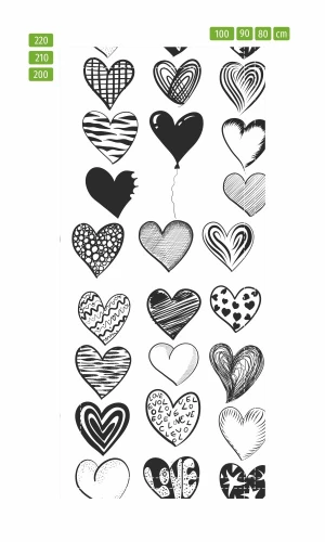 Photo Wallpaper Sticker For Heart Door Fp 6324