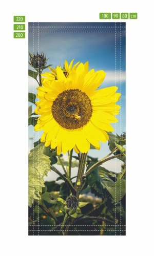 Wallpaper Sticker For Door Sunflower Fp 6335