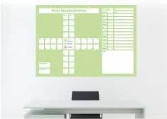 Lean whiteboards safety cross