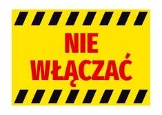 Warning stickers for machines