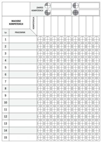 Magnetic Whiteboard Competence Matrix 078