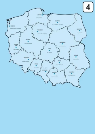 Magnetic Whiteboard Map Of Poland With Division Into Voivodships 238
