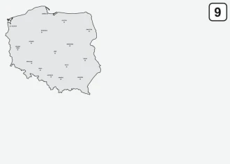 Magnetic BlackWhiteboard Whiteboard Map Of Poland 241