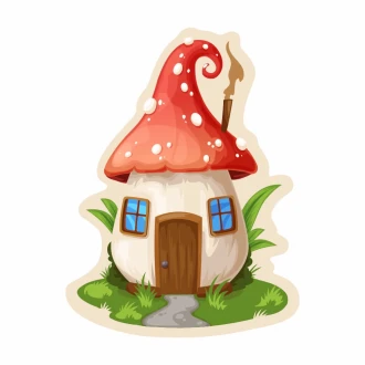 Magnetic Dry-Erase Board In The Shape Of Toadstool House