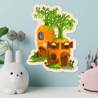 Magnetic dry erase board in the shape of Carrot houses