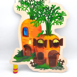 Magnetic Dry-Erase Board In The Shape Of Carrot Houses
