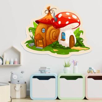 Magnetic dry erase board in the shape of Cottages snail, toadstool