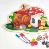 Magnetic Dry-Erase Board In The Shape Of Cottages Snail Toadstool