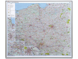 Black Dry-Erase Board Map Of Poland Magnetic Road Map