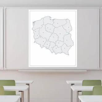 Magnetic whiteboard overlay contour map of Poland 12