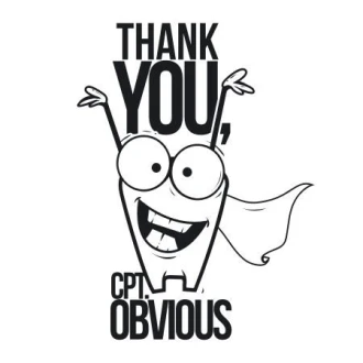 Sticker 03X 08 Thank You Cpt Obvious 1914