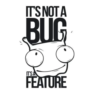 Sticker 03X 15 Its Not A Bug Its A Feature 1910