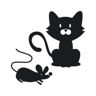 03X Sticker 16 Mouse And Cat 1915