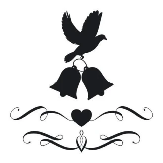 Sticker 03X 22 Pigeon, Bells, Heart 1902
