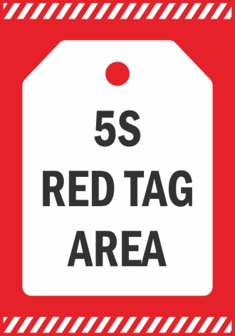 Information Sticker 5S Red Tag Area N094