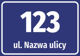 Address Sticker With Street And House Number