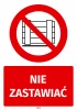 Health & Safety Sticker: Do not block