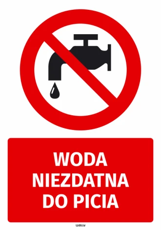 Prohibition Sticker Non-Potable Water