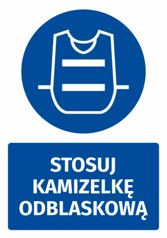 Mandatory Safety Sign Information Sticker Wear A Reflective Vest