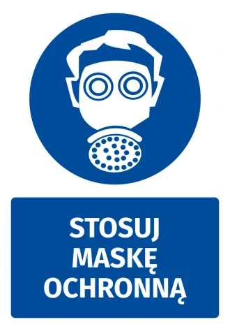 Mandatory Safety Sign Information Sticker Stosuj Maskę Ochronną