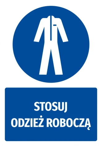 Mandatory Safety Sign Information Sticker Wear Work Clothes