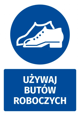 Mandatory Safety Sign Information Sticker Use Work Shoes