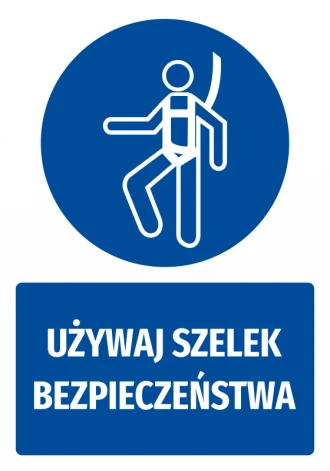 Mandatory Safety Sign Information Sticker Use A Safety Harness