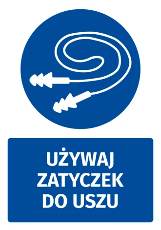 Mandatory Safety Sign Information Sticker Use Earplugs