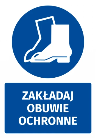 Mandatory Safety Sign Information Sticker Wear Safety Shoes