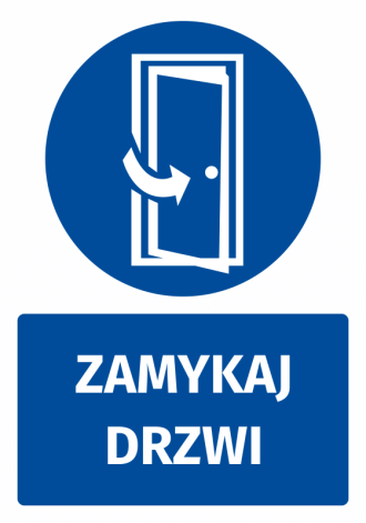 Mandatory Safety Sign Information Sticker Close The Door