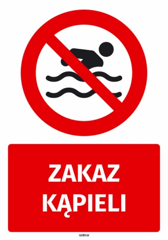 Prohibition Sticker Swimming Prohibited
