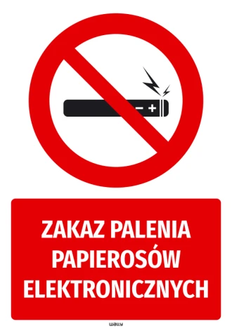 Prohibition Sticker No Smoking Of Electronic Cigarettes