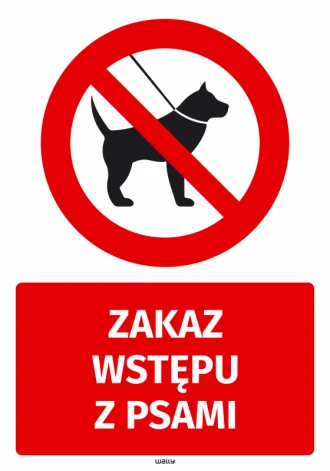Prohibition Sticker Dogs Are Not Allowed