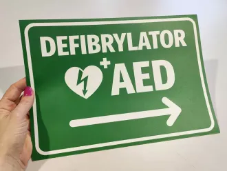 Information Sticker Aed Defibrillator N560