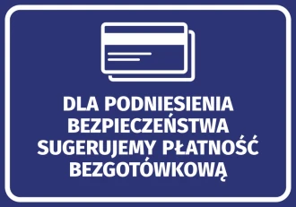 Information Sticker For Increased Security, We Suggest Cashless Payment