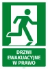 Information Sticker: Emergency Exit to the Right