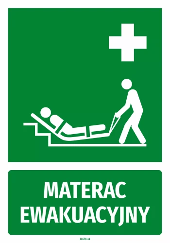 Information Sticker: Evacuation mattress