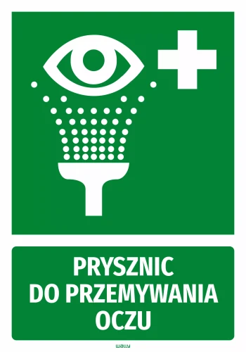 Information Sticker: Eye wash shower