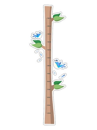 Height Growth Chart Scoop With Little Birds 2446